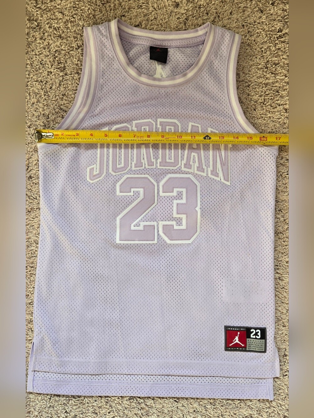 Air Jordan 23 Lavender Mesh Jersey – Women’s Medium - Picture 10 of 11